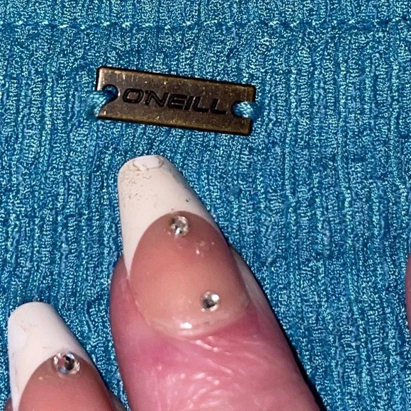 O’NEILL TEAGAN SMOCKED PUFF SLEEVE MINI DRESS ON/ OFF SHOULDER BLUE MEDIUM - Picture 8 of 15